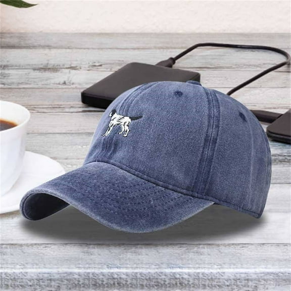 Lroveb Women Men Baseball Caps Dogs Embroidery Solid Color Duck Hat Trend Personality Outdoor Print Breathable Mesh Trucker Hat