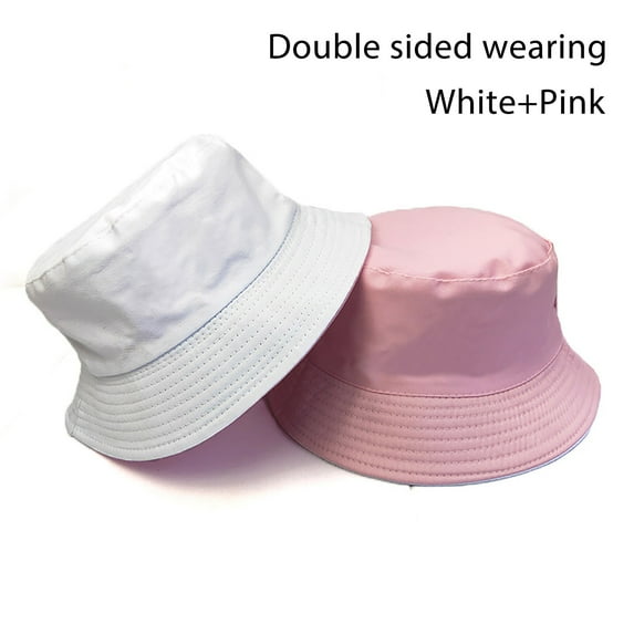 Lroveb Women Men Bucket Hats Double Wearing Fisherman Hat Male Korean Version Simple Casual Pot Female Solid Color Light Plate Visor Couple Sun Hat