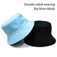 thumbnail image 1 of Lroveb Women Men Bucket Hats Double Wearing Fisherman Hat Male Korean Version Simple Casual Pot Female Solid Color Light Plate Visor Couple Sun Hat, 1 of 3
