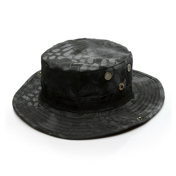 Lroveb Women Men Bucket Hats Male Female Neutral Summer Camouflage Adjustable Rope Button Fisherman Hat Sun Hat