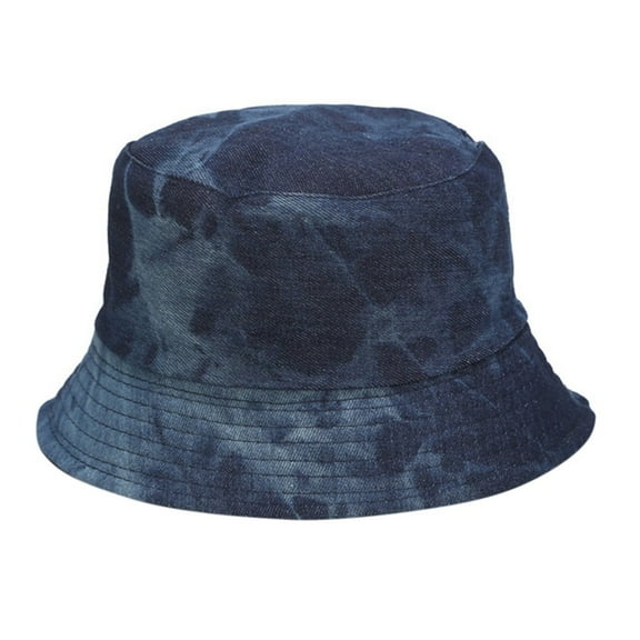 Lroveb Women Men Bucket Hats Unisex Adult Vintage Denim Fisherman Hat Sunscreen Outdoors Cap Sun Hat