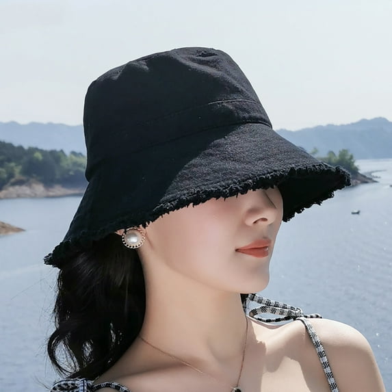 Lroveb Women Men Bucket Hats Unisex Summer Sun Protection Fisherman Hat Breathable Light Hat