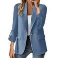 thumbnail image 1 of Lroveb Womens Blazers for Work Casual Business Formal Long Sleeved Jacket Light Spring Summer Cardigan Suit Jacket, 1 of 5