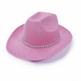 thumbnail image 1 of Lroveb Womens Cowboy Hats Adult Unisex Fashion Solid Denim Hat Wide Straw Women Fedora Hat, 1 of 3