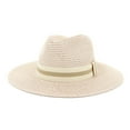 thumbnail image 1 of Lroveb Womens Cowboy Hats Hat Female Spring Summer Small Fresh Seaside Holiday Foldable Fedora Hat, 1 of 2