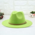 thumbnail image 1 of Lroveb Womens Cowboy Hats Western Hat Women Classic Roll Up Buckle Belt Retro Wide Brim Fedora Hat, 1 of 4