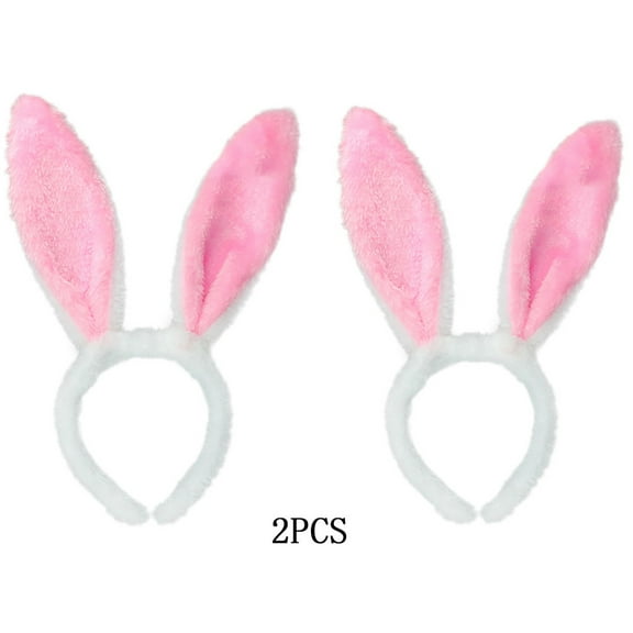 Lroveb Womens Easter Bunny Ear Headbands Adult Children Hairband Rabbit Headband Hair Accessories 2Pc Headband