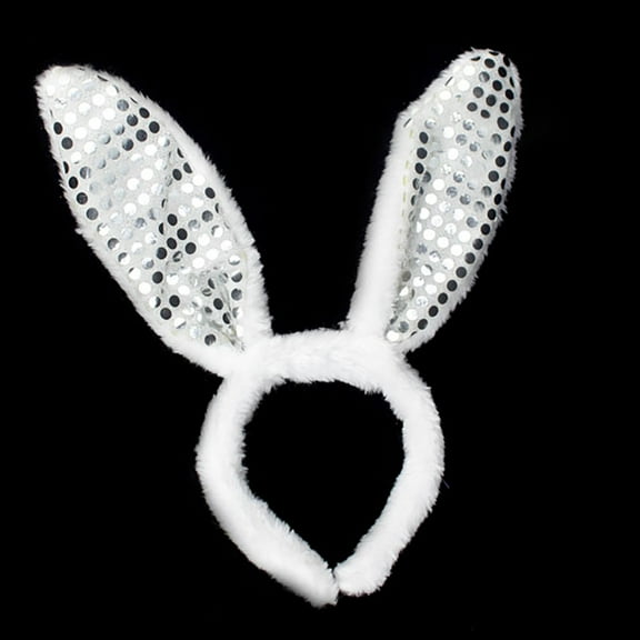 Lroveb Womens Easter Bunny Ear Headbands Adult Children Sequins Hairband Rabbit Headband Accessories Headband