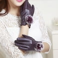 thumbnail image 1 of Lroveb Womens Faux Leather Gloves Fashion Fleece Lined Gloves Lambskin Driving Winter Gloves, 1 of 4
