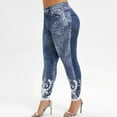thumbnail image 1 of Lroveb Workout Yoga Leggings for Women, Womens Stretch High Waisted Leggings, Printed Fitness Leggings Running Gym Sports Pants Trousers Blue, 1 of 9