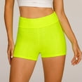 thumbnail image 1 of Lroveb Yoga Shorts for Women, High Waisted Athletic Workout Shorts, Hip Stretch Running Fitness Pants Wrinkled Biker Shorts Green, 1 of 3
