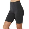 thumbnail image 1 of Lroveb Yoga Shorts for Women, High Waisted Athletic Workout Shorts, Womens Comfy Elastic Band Solid Active Shorts Pants Color Women Dark Gray, 1 of 3