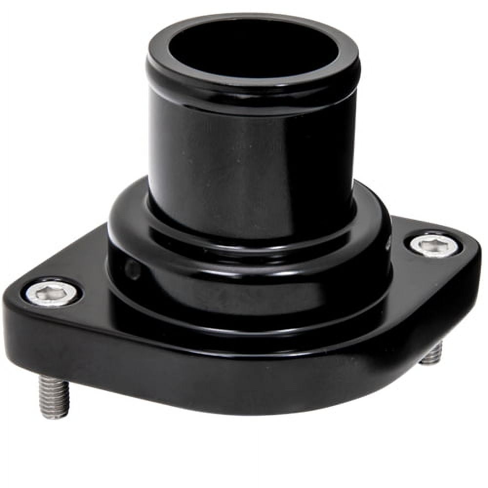 Ls Thermostat Housing Straight Out, Black