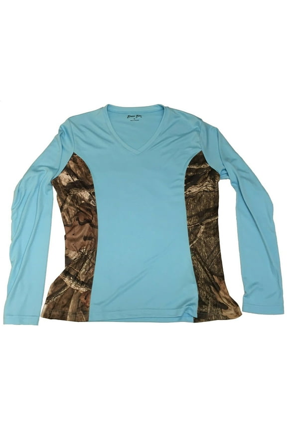 Ls V-neck With Brk Up Inf Panels -sz L