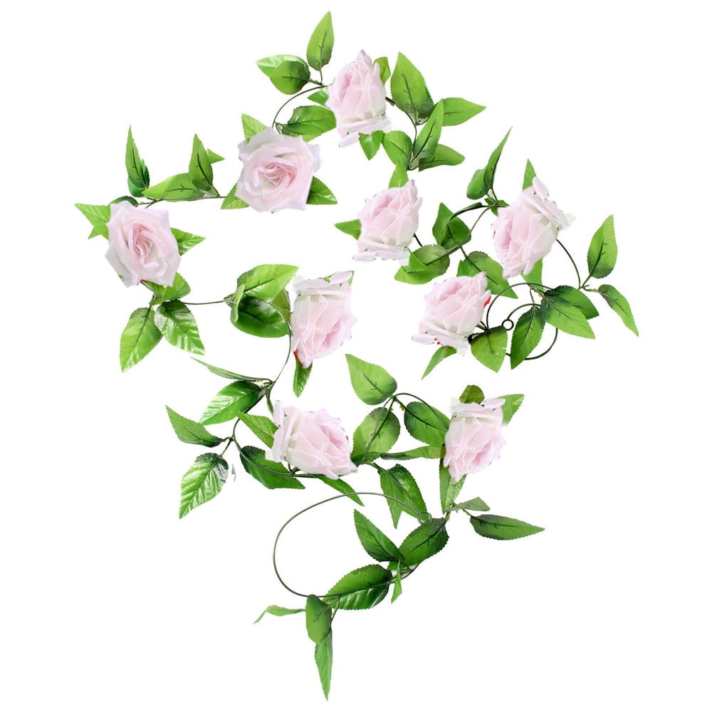 Lseongtty Clearance 1x 8 Ft Artificial Silk Rose Flower Ivy Vine Leaf