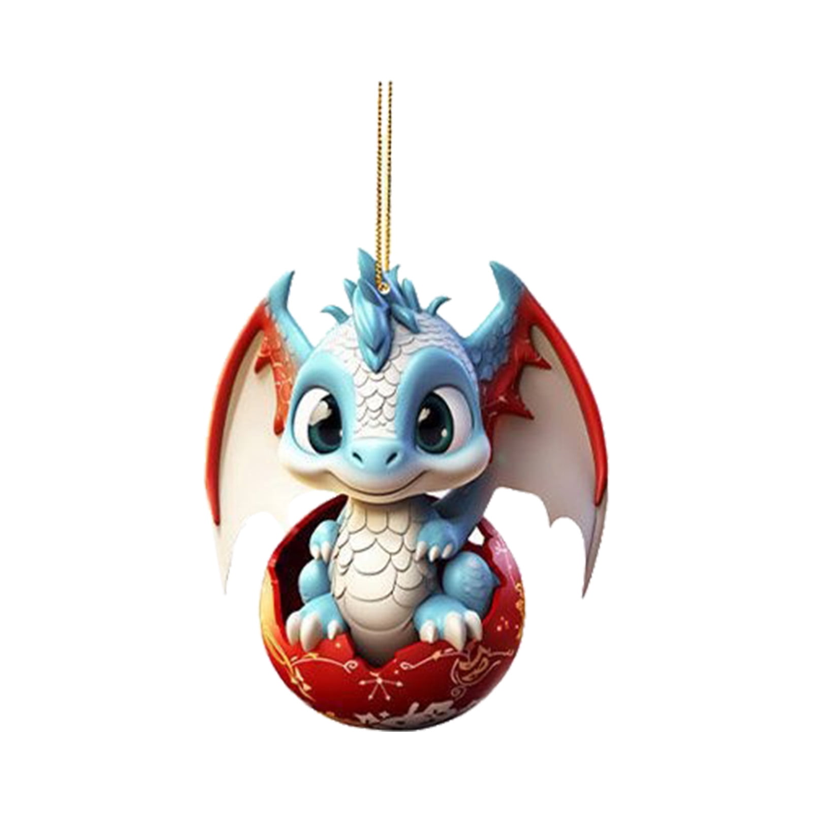 Lseongtty Clearance Christmas Cute Dinosaur Egg Pendant Mini Blue