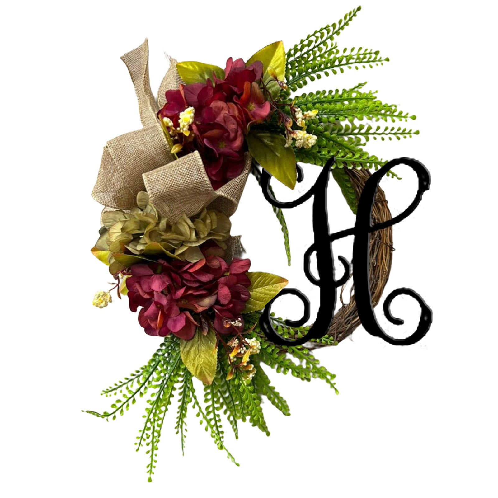 Lseongtty Clearance Unique Last Name Year Round Front Door Wreath With