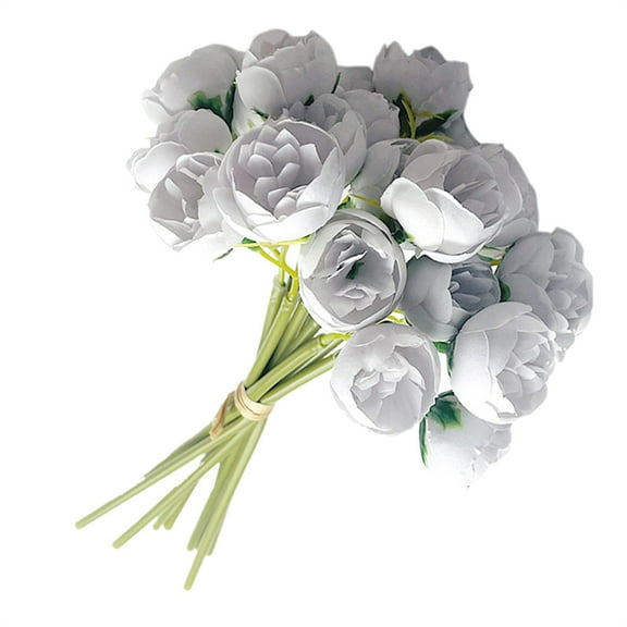 Lshn Artificial Ranunculus, Ranunculus Artificial Flower, Faux Silk Ranunculus Flowers with Stems, Bulk Fake Flowers Wedding Bouquet Bridal Shower Decorations Floral Filler Flowers Centerpieces