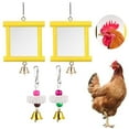 thumbnail image 1 of Lshn Bird Cage Accessory: Hanging Swing Mirror Toy with Bell for Small Birds, Parrots, Budgies; Chicken Coop Toy for Enrichment and Entertainment, 1 of 7