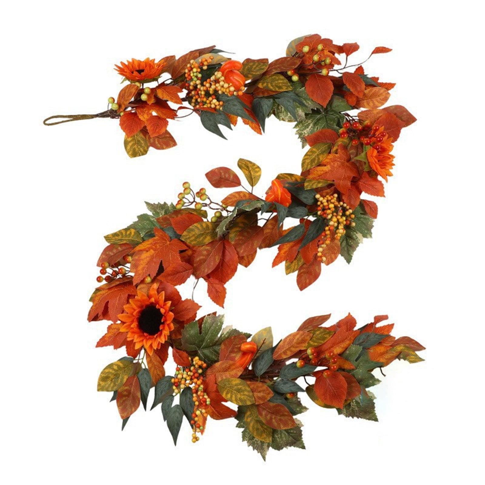 Lshn Fall Leaf Garland, Maple Leaf Vine Garland, Autumn Foliage Decor ...