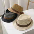 thumbnail image 1 of Lshunze Summer Straw Sun Hat Breathable Woven Material UV Protection Hat with Wide Brim Versatile Summer Accessory, 1 of 8