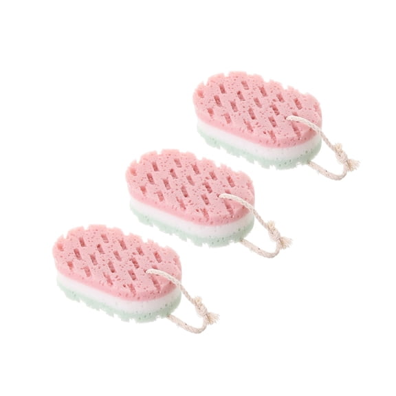Lshylf Bathing Ash Rubbing Soft Bubble Brush With Water Absorbing Cleaning(Pink,One Size)