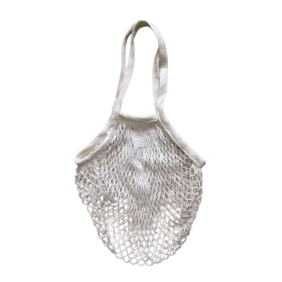 Lshylf Cotton Mesh Grocery Bags Reusable With Long Handles Holds 40lbs For Vegetable Produce Storage,G,15.75*15.75 in