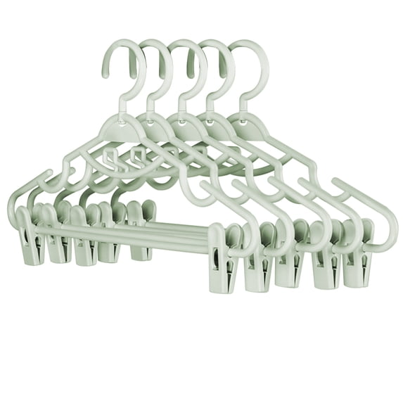 Lshylf Household Clothes Hanger With Clip Hanging Skirt Clothes Support Rack(Green,One Size)