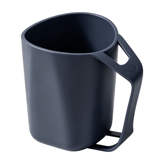 Lshylf Plastic Mouthwash Cup With Toothbrush Holder Slot Multicolor Portable Bathroom Rinse Cup Handle Mug,Blue,3.94*3.15 in
