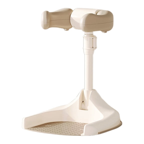Lshylf Shower Standing Support Non Slip Base Foldable Portable Wash Seat For Bath(Khaki,One Size)
