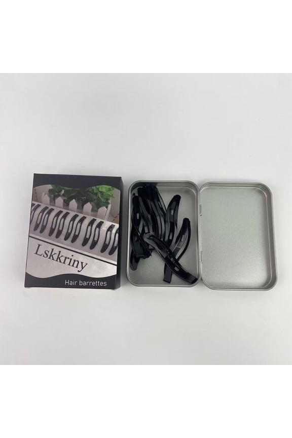 Hair barrettes,12 Pieces 2 Inch Black Metal Snap Hair Clips Non-slip Hair Barrettes Hair for Girls, Women, Kids Teens or Toddlers