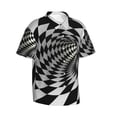 thumbnail image 1 of Lsque 3D Vortex Illusion pattern Hawaiian Shirt for Men, Unisex Summer Beach Casual Short Sleeve Button Down Shirts-XX-Large, 1 of 9