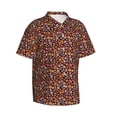 thumbnail image 1 of Lsque 70s Groovy Hippie Retro pattern Hawaiian Shirt for Men, Unisex Summer Beach Casual Short Sleeve Button Down Shirts-Large, 1 of 1