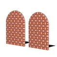 thumbnail image 1 of Lsque 70s Retro Style Printed Wood Bookends,Non-Skid Bookend for Shelves,Heavy Duty Support Bookends,Non-Slip Foam Pads for Office, Home, and Library,1 Pair, 1 of 8