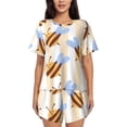 thumbnail image 1 of Lsque A Bee Women's Short-Sleeved Pajama Set - 2 Piece Soft and Lightweight Sleepwear Set-4X-Large, 1 of 9