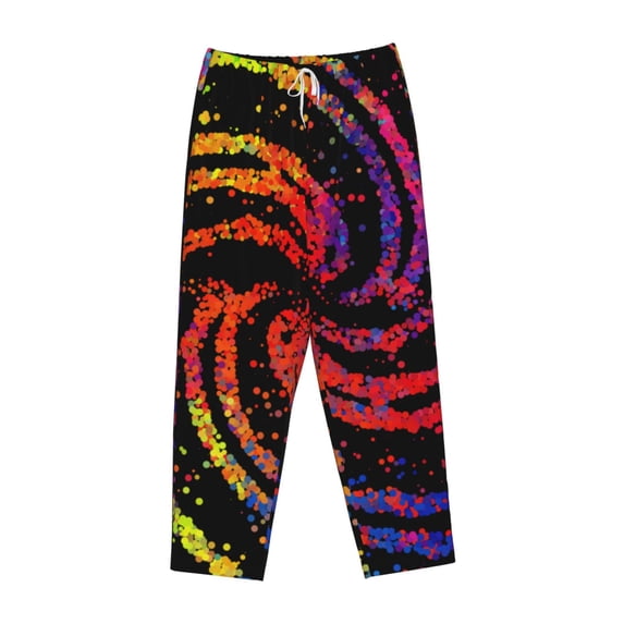Lsque A Bright Abstract Print Women's Pajama Pants, Lounge Pant - Comfortable Home Wear,Elastic Waistband, Stylish Design-Medium