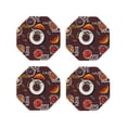 thumbnail image 1 of Lsque A Cup Of Black Coffee On A Saucer Pattern 4" Drink Coasters Set of 4, PVC Leather Absorbent Coasters, Table Coaster Set Decorative Coffee Cup Coasters Housewarming Gift -Octagon, 1 of 6