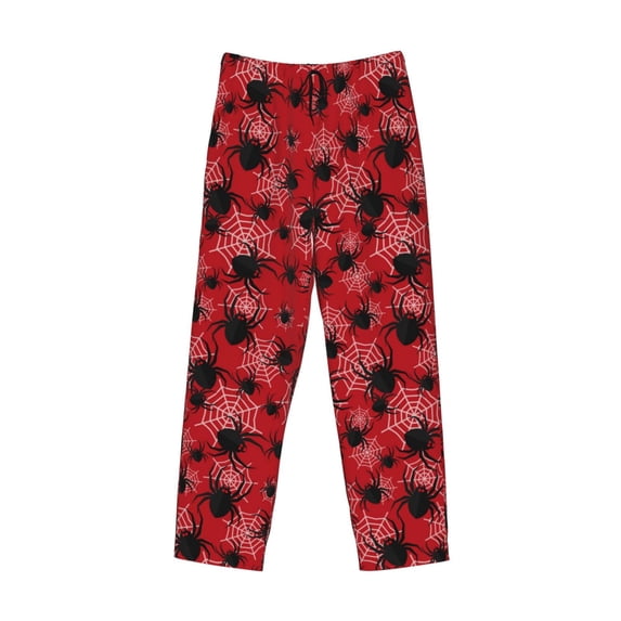 Lsque A Web With A Spider 1 Print Men's Pajama Pants, Lounge Pant - Comfortable Home Wear,Elastic Waistband, Stylish Design-Medium