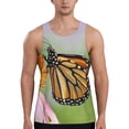thumbnail image 1 of Lsque A monarch butterfly Pattern Mens Tank Tops Muscle Athletic Quick Dry Sleeveless Workout Fitness T Shirts Beach Tank Top, Loose-fit Sleeveless Shirt for Men-XX-Large, 1 of 7