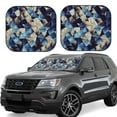 thumbnail image 1 of Lsque Abstract Blue Squares 2 PCS Windshield Sun Shade | CarFoldable Window Covers | Car Accessories Reflect UV for Universal Cars SUV Truck | Medium, 1 of 7
