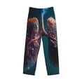 thumbnail image 1 of Lsque Abstract Botanical Heart Print Men's Pajama Pants, Lounge Pant - Comfortable Home Wear,Elastic Waistband, Stylish Design-XX-Large, 1 of 9