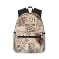 thumbnail image 1 of Lsque Abstract Coffee Pattern With Letters Classic Casual Backpack - Large Capacity Water-Resistant Backpack for School, Work, Travel, and Outdoor Activities, 1 of 8