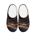 thumbnail image 1 of Lsque Abstract Glowing Wave Pattern Pattern Womens Comfort Cotton on Scuff With Memory Foam and Anti-skid Sole Slipper-39/40, 1 of 7