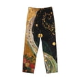 thumbnail image 1 of Lsque Abstract Gold Floral Galaxy Print Men's Pajama Pants, Lounge Pant - Comfortable Home Wear,Elastic Waistband, Stylish Design-X-Large, 1 of 9