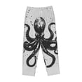 thumbnail image 1 of Lsque Abstract Ink Octopus Print Women's Pajama Pants, Lounge Pant - Comfortable Home Wear,Elastic Waistband, Stylish Design-Large, 1 of 9