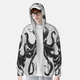 thumbnail image 1 of Lsque Abstract Ink Octopus UPF 50+ Lightweight Sun Protection Men's Women's Long Sleeve Shirt, Hoodie Performance -X-Large, 1 of 9