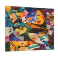 thumbnail image 1 of Lsque Abstract Musical Faces Print Wall Art – Decorative Picture for Living Room, Bedroom, and Office (Horizontal), 1 of 6