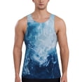 thumbnail image 1 of Lsque Abstract Ocean Waves Pattern Mens Tank Tops Muscle Athletic Quick Dry Sleeveless Workout Fitness T Shirts Beach Tank Top, Loose-fit Sleeveless Shirt for Men-4X-Large, 1 of 7