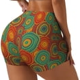 thumbnail image 1 of Lsque Abstract Pattern Pattern High Waisted Biker Shorts for Women-Tummy Control Fitness Athletic Workout Running Yoga Gym Shorts,Moisture-Wicking-, 1 of 9