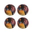 thumbnail image 1 of Lsque Abstract Pattern Penguin Pattern 4" Drink Coasters Set of 4, PVC Leather Absorbent Coasters, Table Coaster Set Decorative Coffee Cup Coasters Housewarming Gift -Round Shape, 1 of 6